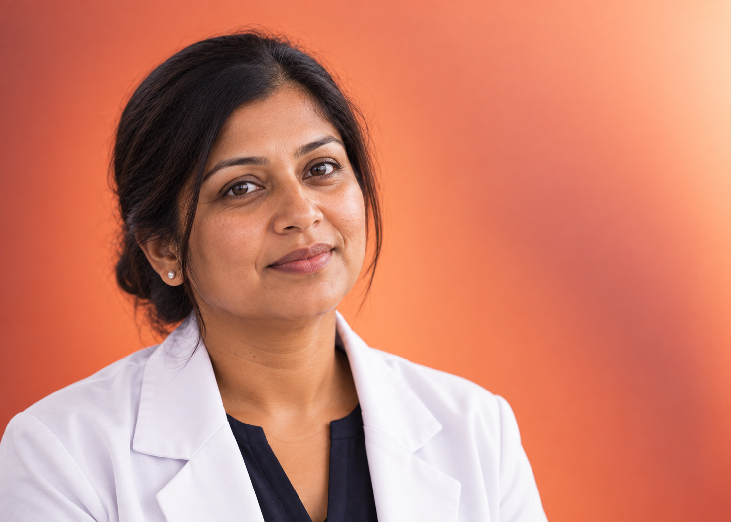 Portrait of Dr Priya, the researcher persona